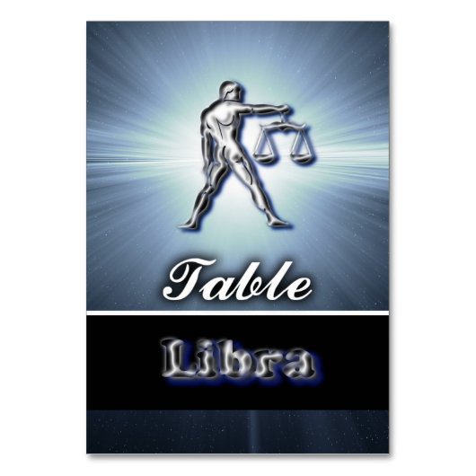 Numéro De Table Libra (Dos)