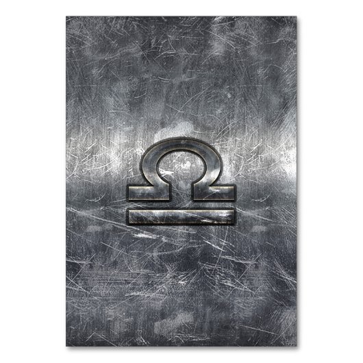 Numéro De Table Libra Zodiac Connexion argenté grunge style acier (Par défaut)
