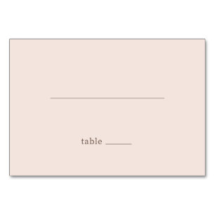 Numéro De Table Ligne minimaliste beige serein