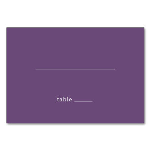 Numéro De Table Ligne minimaliste violette calme