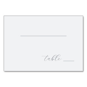 Numéro De Table Lignes cursives grises minimalistes