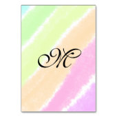 Numéro De Table Lignes d'aquarelle stripe arc-en-ciel ajouter votr (Dos)