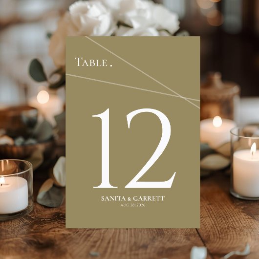 Numéro De Table Lignes modernes qui se croisent