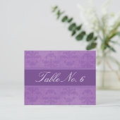 Numéro de table Lilac Damask (Debout devant)