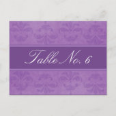 Numéro de table Lilac Damask (Devant)
