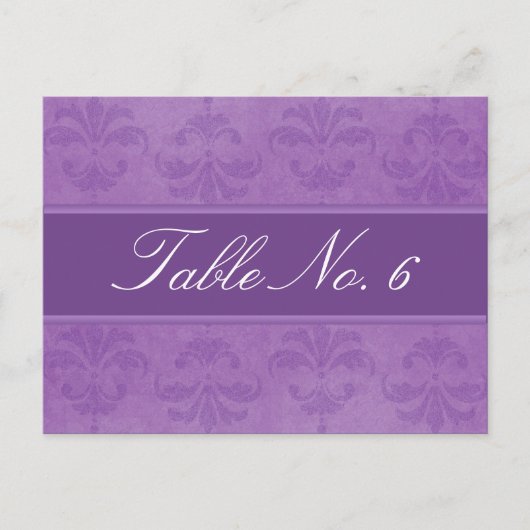 Numéro de table Lilac Damask (Devant)