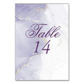 Numéro De Table Lilac Plum Purple Aquarelle Splash (Dos)