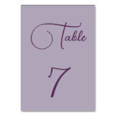 Numéro De Table lilas minimaliste (Par défaut)