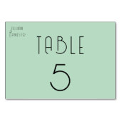 Numéro De Table Lily de Vallée avec des fougères || Vert doux 2 cô (Dos)