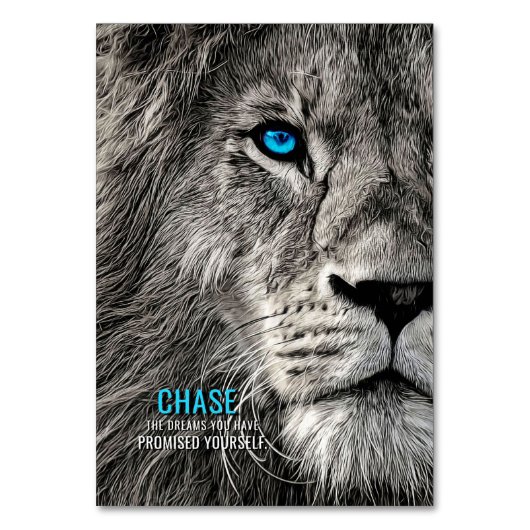 Numéro De Table Lion Chase tes rêves (Par défaut)