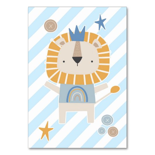 Numéro De Table Lion mignon face main de lion tiré (Par défaut)