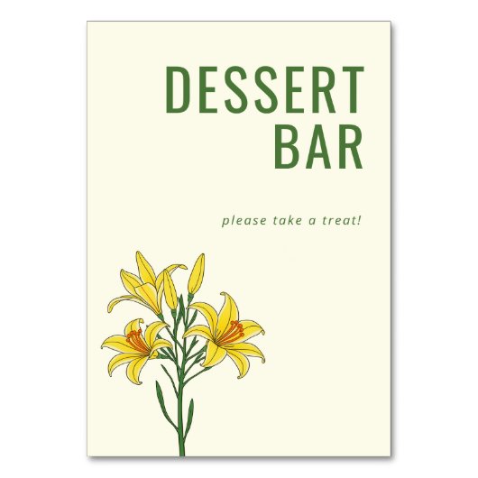 Numéro De Table Lis Fleuris Verts Amicaux (Par défaut)