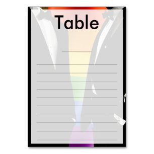 Numéro De Table Liste des invités arc-en-ciel pour un mariage élég