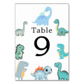 Numéro De Table Little Dinosaur Cute Baby Shower (Dos)