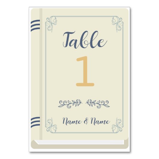 Numéro de table Livre Mariage Bibliothèque Créateu (Par défaut)