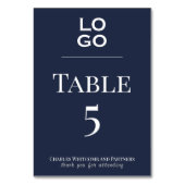 Numéro De Table Logo personnalisé bleu Événement d'entreprise ou d (Dos)