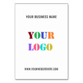 Numéro De Table Logo Personnalisé Promotionnel Business (Dos)