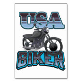 Numéro De Table Logo USA Biker (Par défaut)