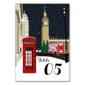 Numéro De Table Londres à Noël Numéro de tableau (Dos)