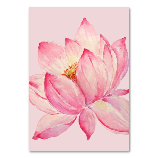 Numéro De Table Lotus rose (Dos)