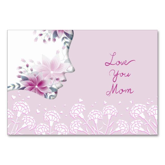 Numéro de table Love You Mom (Devant)