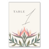 Numéro De Table Lovebirds in Paradise Table Numéro & Hashtag Card (Par défaut)