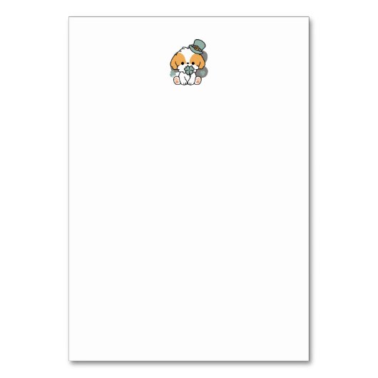 Numéro De Table Lucky Pup with Clover - St. Patrick's Day Cadeau (Dos)