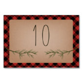 Numéro De Table Lumberjack Plaid Branches À feuillage persistant M (Devant)