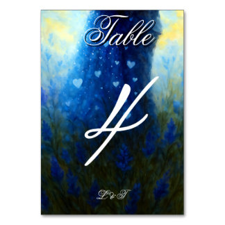 Numéro De Table Lumière de la lune Mariage Celestin Love Thème Cie