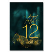 Numéro De Table Lumière de la Lune Mariage Emerald Green ID881 (Dos)