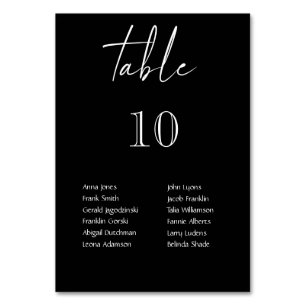 Numéro De Table Lumières à bascule noir et blanc Mariage personnal
