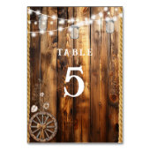 Numéro De Table Lumières à cordes Mason Jar (Dos)