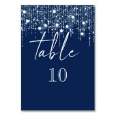 Numéro De Table Lumières de suspension bleues et légères (Dos)