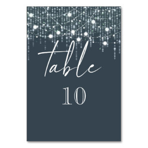 Numéro De Table Lumières de suspension grises et légères