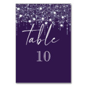 Numéro De Table Lumières de suspension violette et légère (Dos)