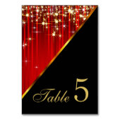 Numéro De Table Lumières Étoile Rouge Étincelante - Numéro de Tabl (Dos)