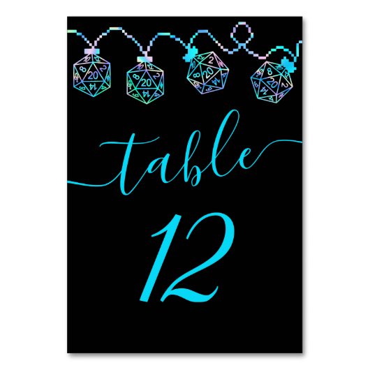 Numéro De Table Luminateurs RPG | Holo Imaginaire Tabletop PnP Jeu (Dos)