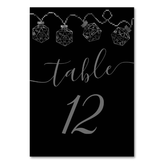 Numéro De Table Luminateurs RPG | Imaginaire Retro Tabletop PnP Je (Dos)