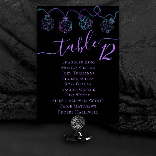 Numéro De Table Luminateurs RPG | Nebula Imaginaire Tabletop Nom d