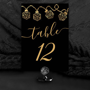 Numéro De Table Luminateurs RPG Pipe Imaginaire Or PnP Jeu Dice