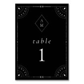Numéro De Table Lune et étoiles célestes sombres (Dos)