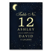 Numéro de table Lune Stellaire Bleu Minuit (Dos)