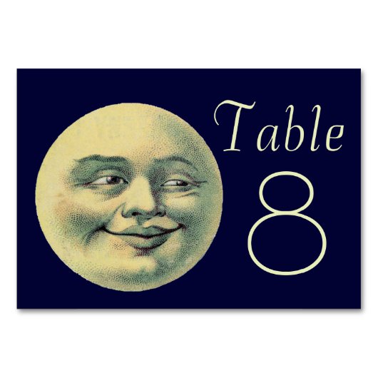 Numéro De Table Lune vintage (Devant)