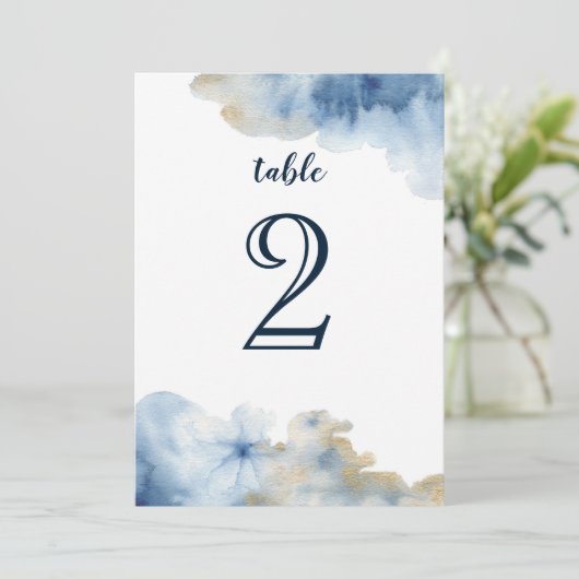 Numéro de table Lux aquarelle (Debout devant)