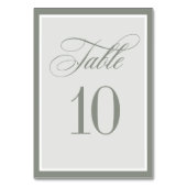 Numéro De Table Luxe classique | Élégant Mariage vert Sage (Par défaut)