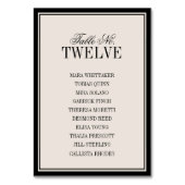Numéro De Table Luxe Classique Noir Crème Mariage (Par défaut)