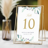 Numéro de table Luxe Floral Mariage