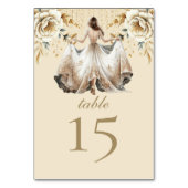 Numéro De Table Luxe ivoire & or Quinceañera (Par défaut)