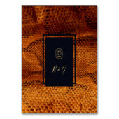Numéro De Table luxueux animal en peau de serpent sauvage mariage (Dos)