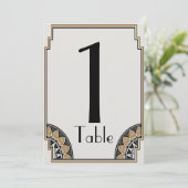 Numéro de Table Luxueux Art Déco Or (Debout devant)